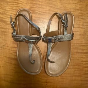Metallic Coach Sandals